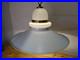 Vintage Mid Century UFO Space Age Saucer Swag Hanging Pendant Light Fixture MCM