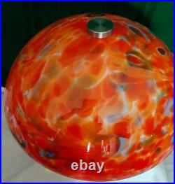 Vintage Milleflori Lugar Seco Solamente Glass Hanging 16 Bowl Light Fixture Vintage Milleflori Lugar Seco Solamente Glass Hanging 16 Bowl Light Fixture