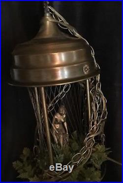 Vintage Mineral Oil Hanging Swag Nude Goddess Lamp Works