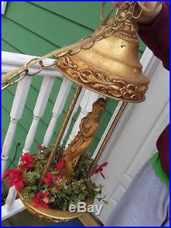Vintage Mineral Oil Rain Greek Goddess Drip Drop Hanging Lamp Light