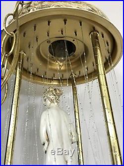 Vintage Mineral Oil Rain Hanging Lamp Greek Goddess