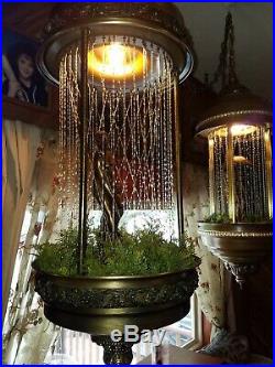 Vintage Mineral Oil Rain Hanging Lamp Light Nude Lady Goddess