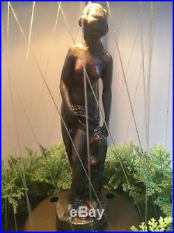 Vintage Mineral Oil Rain MotionTable Hanging Lamp Light Pillar Nude Lady Goddess
