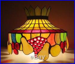 Vintage Modern Retro Deco Tiffany Style Stained Glass Chandelier Hanging Lamp