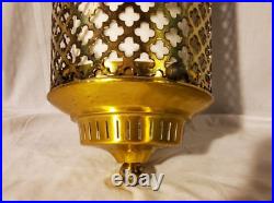 Vintage Moroccan Hanging Lamp Brass/Gold Light Fixture Ceiling Lamp