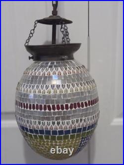 Vintage Mosaic Pendant Light Hanging Lamp Fixture