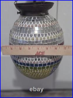 Vintage Mosaic Pendant Light Hanging Lamp Fixture