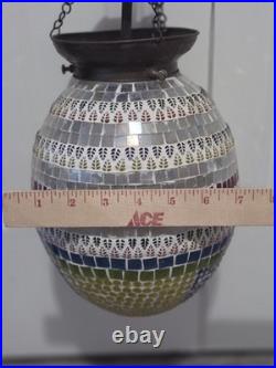 Vintage Mosaic Pendant Light Hanging Lamp Fixture