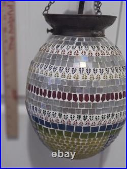 Vintage Mosaic Pendant Light Hanging Lamp Fixture