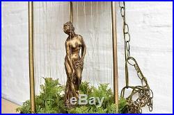 Vintage Motion Oil Rain Lamp Greek nude Goddess Hanging Swag 35 All Original