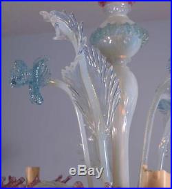 Vintage Murano Glass Chandelier/Hanging Lamp