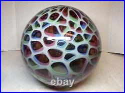 Vintage Murano Glass Sphere Hanging Pendant Light Fixture Swag Lamp Body NOS