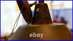 Vintage Nulco Nautical Pendant Light Caged Amber Glass