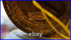 Vintage Nulco Nautical Pendant Light Caged Amber Glass