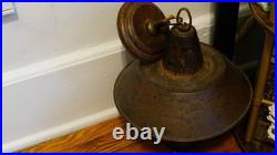 Vintage Nulco Nautical Pendant Light Caged Amber Glass