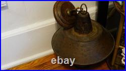 Vintage Nulco Nautical Pendant Light Caged Amber Glass