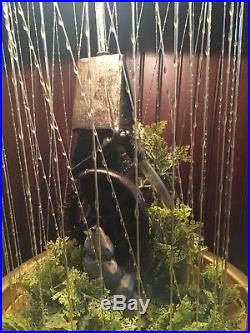 Vintage Oil Drip Rain Hanging Lamp with Mill & Water Wheel 34 Tall