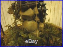 Vintage Oil Rain Drop Mill Water Wheel LAMP Large 36 Tall Hanging Art Decor