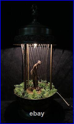 Vintage Oil Rain Lamp Goddess Woman Lady Hanging Or Table Light Works Lamp