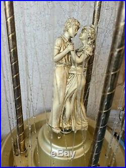 Vintage Oil Rain Lamp Hanging Swag Young Couple Dancing. Works well. Read descri