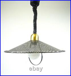 Vintage Original 80s Memphis Grey Postmodern Hanging Ceiling Lamp Pendant