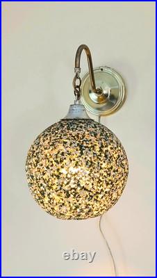 Vintage Original Unusual MCM Mid Century Hanging Swag Sconce Light Lamp Fixture