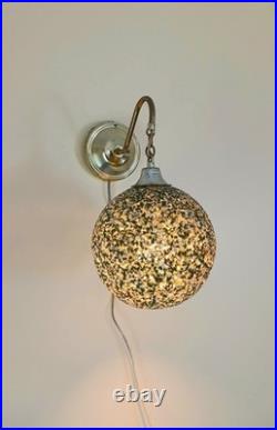 Vintage Original Unusual MCM Mid Century Hanging Swag Sconce Light Lamp Fixture