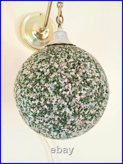 Vintage Original Unusual MCM Mid Century Hanging Swag Sconce Light Lamp Fixture