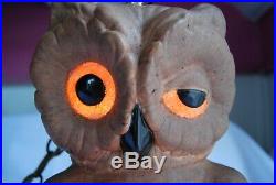 Vintage Owl Swag Hanging Lamp Very Rare