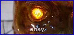 Vintage Owl Swag Lamp MCM ceramic glazed Light up eyes double face chandelier