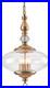 Vintage Pendant Light Brass Glass Pendant Light 15.74 Wide Adjustable Hanging
