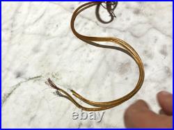 Vintage Pineapple Swag Lamp Chandelier Glass and Brass 12