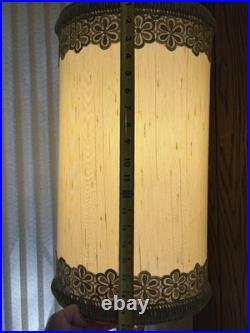 Vintage RETRO ARIS Mid Century MCM Ceiling Hanging Swag Drum Lamp Green