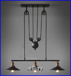 Vintage RH Loft Pulley Pendant ceiling Lights Wire Lamps Hanging Lighting