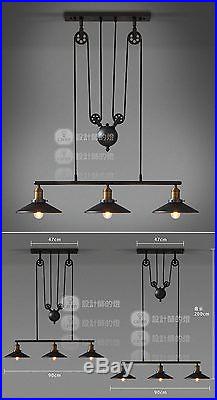 Vintage RH Loft Pulley Pendant ceiling Lights Wire Lamps Hanging Lighting