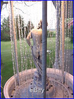 Vintage Rain Lamp Hanging Nude Goddess 40 Inches