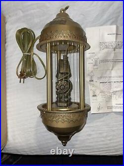 Vintage Rain Oil Drip Motion Hanging Swag Lamp Old Grist Mill Brand New NOS