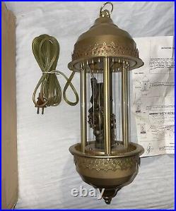 Vintage Rain Oil Drip Motion Hanging Swag Lamp Old Grist Mill Brand New NOS