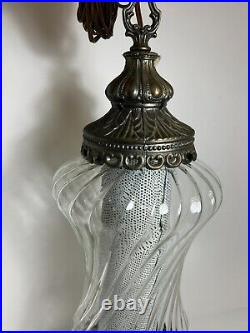 Vintage Retro Glass Hanging Swag Light Lamp 22