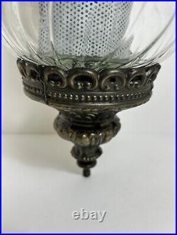 Vintage Retro Glass Hanging Swag Light Lamp 22