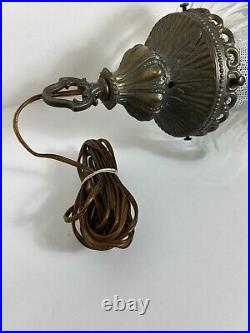 Vintage Retro Glass Hanging Swag Light Lamp 22