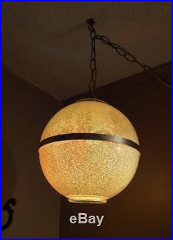 Vintage Retro Hanging Swag Chandelier Globe Light Lamp MID Century