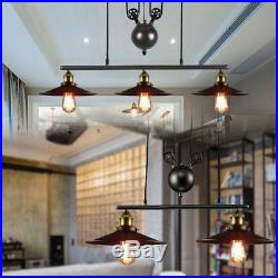 Vintage Retro Industrial Hanging Ceiling Light Pendant Retractable Pulley Lamp