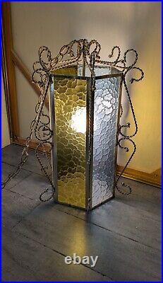 Vintage Retro Mid Century Modern Hanging Swag Pendant Light Lamp H54