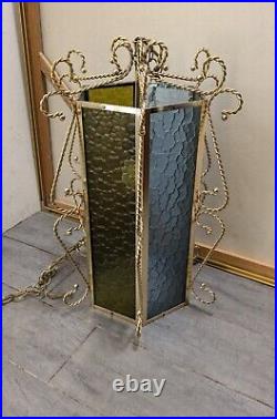 Vintage Retro Mid Century Modern Hanging Swag Pendant Light Lamp H54