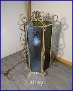 Vintage Retro Mid Century Modern Hanging Swag Pendant Light Lamp H54