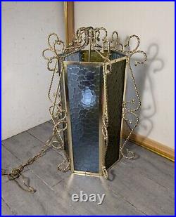 Vintage Retro Mid Century Modern Hanging Swag Pendant Light Lamp H54