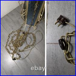 Vintage Retro Mid Century Modern Hanging Swag Pendant Light Lamp H54