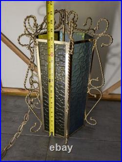 Vintage Retro Mid Century Modern Hanging Swag Pendant Light Lamp H54