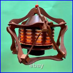 Vintage Rustic Modern Wooden Framed Pendant Lamp